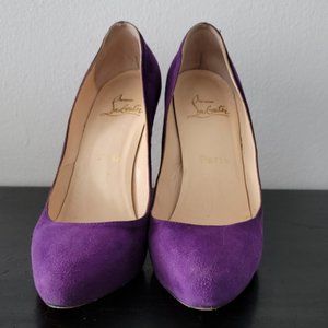 Christian Louboutin Purple Suede Sandals 38.5